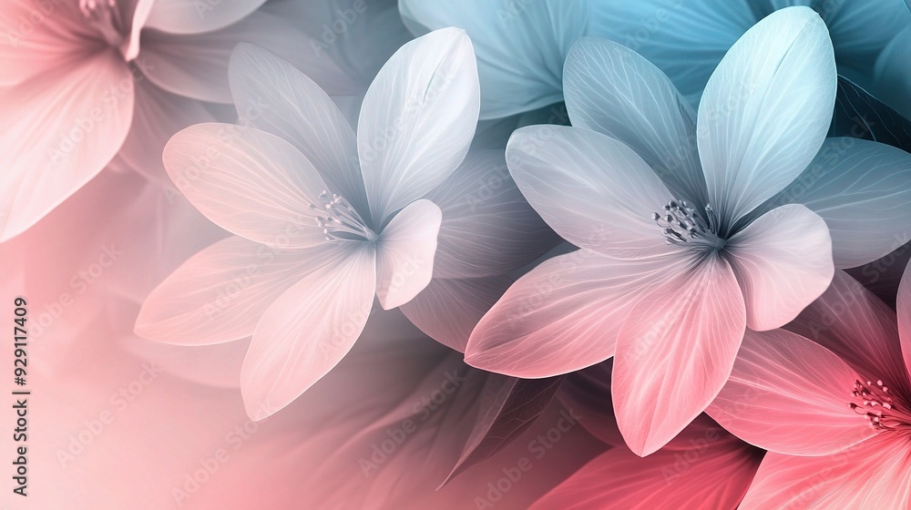 flower background with blooming petals in soft colors, evoking a sense of tranquility and beauty, copy space flower background with blooming petals in soft colors, evoking a sense of tranquility and beauty, copy space