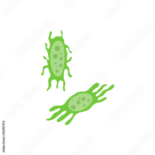zooplankton sea microorganisms, cartoon vector icon isolated on white background
