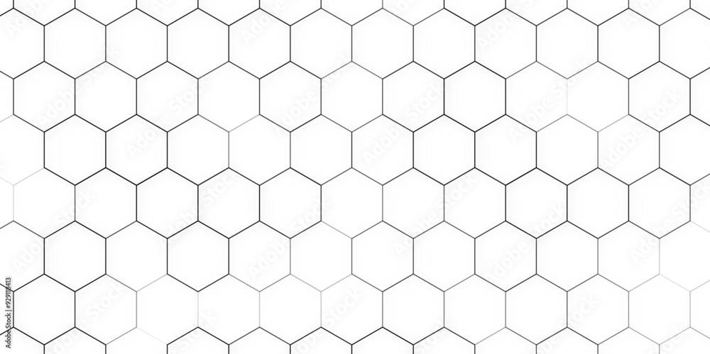 honeycomb white Background ,light and shadow, 3d Hexagonal structure futuristic white background and Embossed Hexagon ,