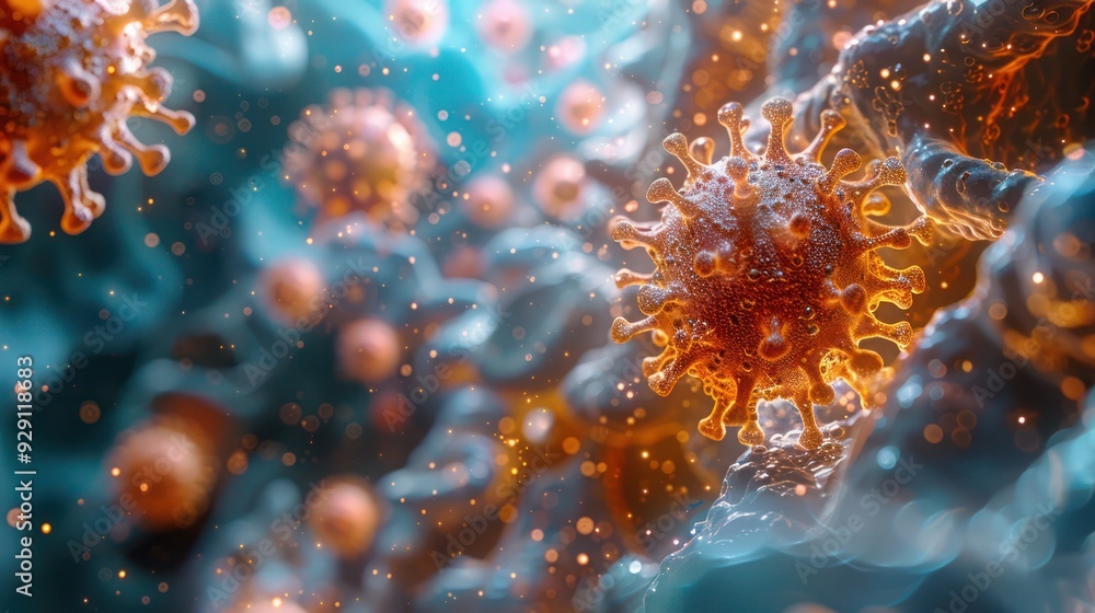 3D Rendering of Monkeypox Virus with DNA Strands and Medical Research Elements Emphasizing Epidemic Outbreak and Disease Prevention 3D Rendering of Monkeypox Virus with DNA Strands and Medical Research Elements Emphasizing Epidemic Outbreak and Disease Prevention