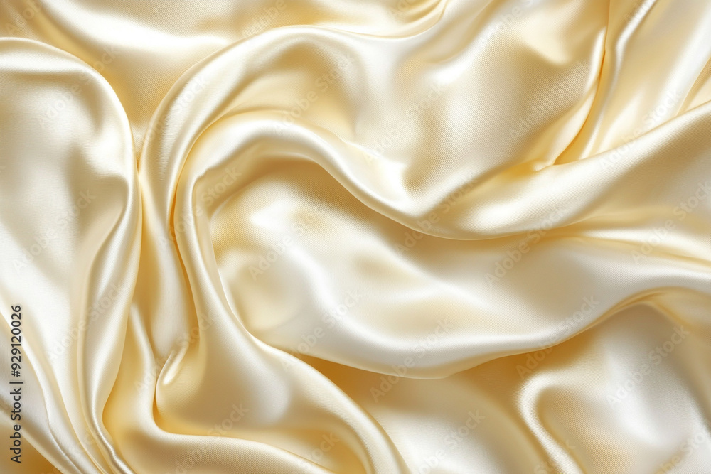 Creamcolored silk fabric with smooth, flowing folds. Creamcolored silk fabric with smooth, flowing folds.