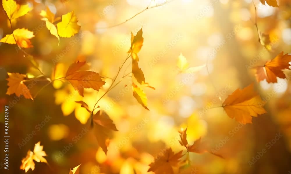 In autumn, yellowed leaves fall. Generative AI In autumn, yellowed leaves fall. Generative AI