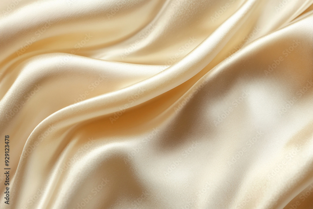 Creamcolored silk fabric with smooth, flowing folds. Creamcolored silk fabric with smooth, flowing folds.