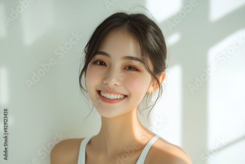 Beautiful young Asian woman smiling and happy created with Generative AI Free Download Beautiful young Asian woman smiling and happy created with Generative AI - GFXLoad