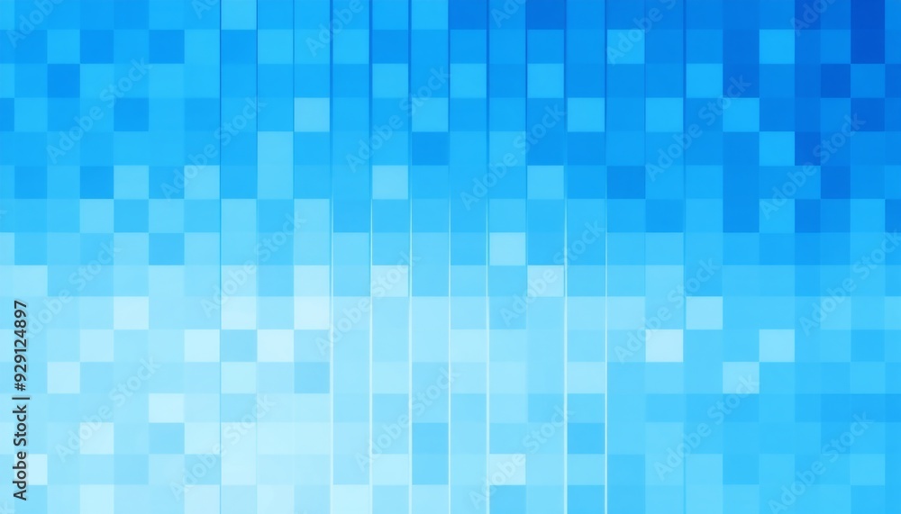 Dynamic grid of blue squares with varying shades forming a layered digital matrix that shifts from light to dark blue presenting a high-tech clean aesthetic Dynamic grid of blue squares with varying shades forming a layered digital matrix that shifts from light to dark blue presenting a high-tech clean aesthetic