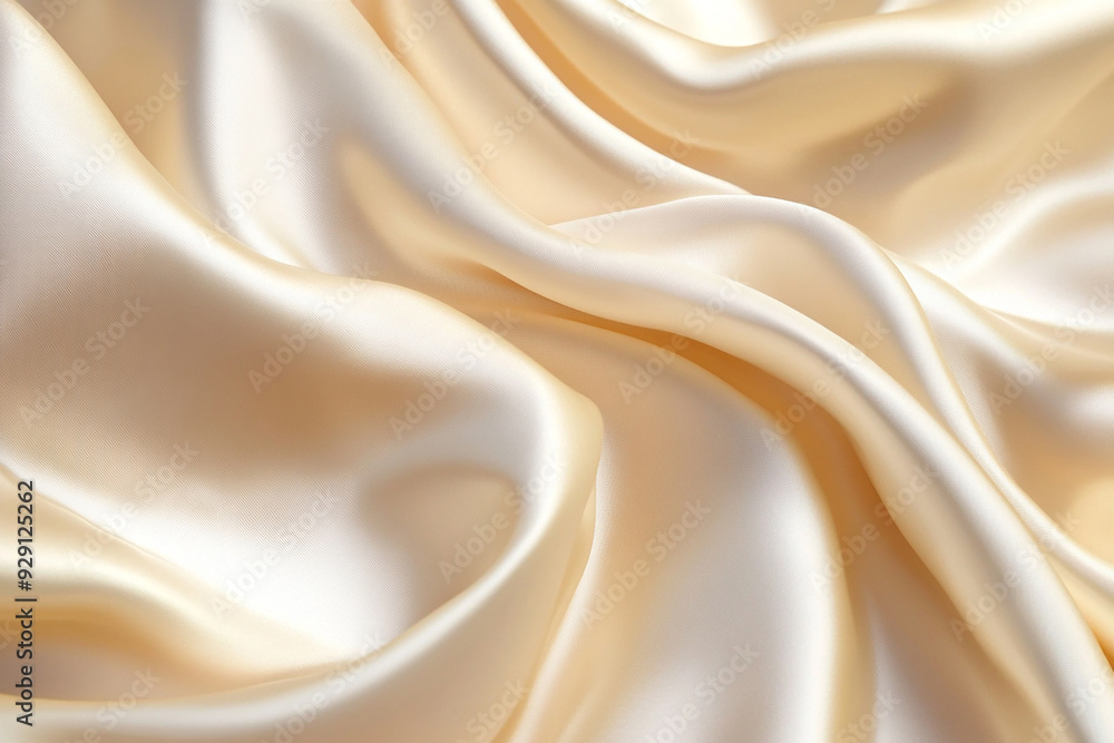 Creamcolored silk fabric with smooth, flowing folds. Creamcolored silk fabric with smooth, flowing folds.