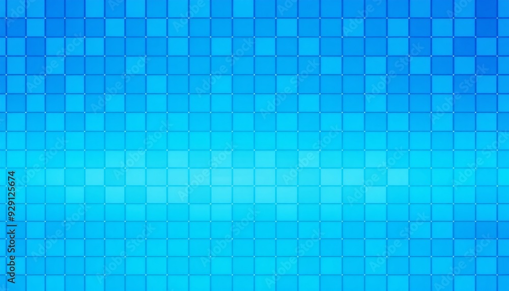 Fototapeta premium Clean digital grid of blue squares alternating between bright and dark shades forming a sophisticated high-tech background