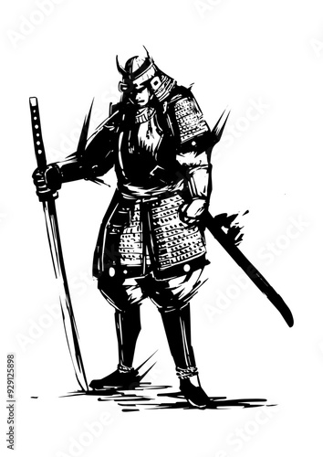 武士の立ち姿