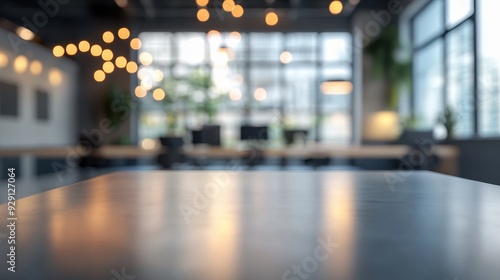 Wallpaper Mural Blurred modern workspace background minimalistic office environment soft focus clean lines muted tones professional setting subtle lighting elegant design abstract workspace aesthetic digital ambiance Torontodigital.ca