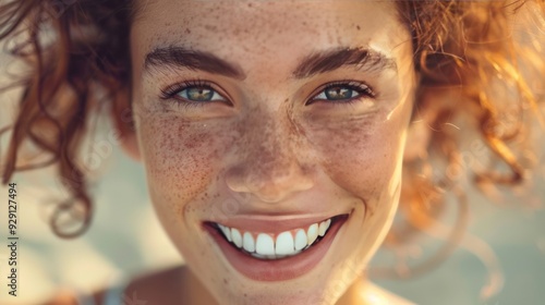 Woman smile, white teeth