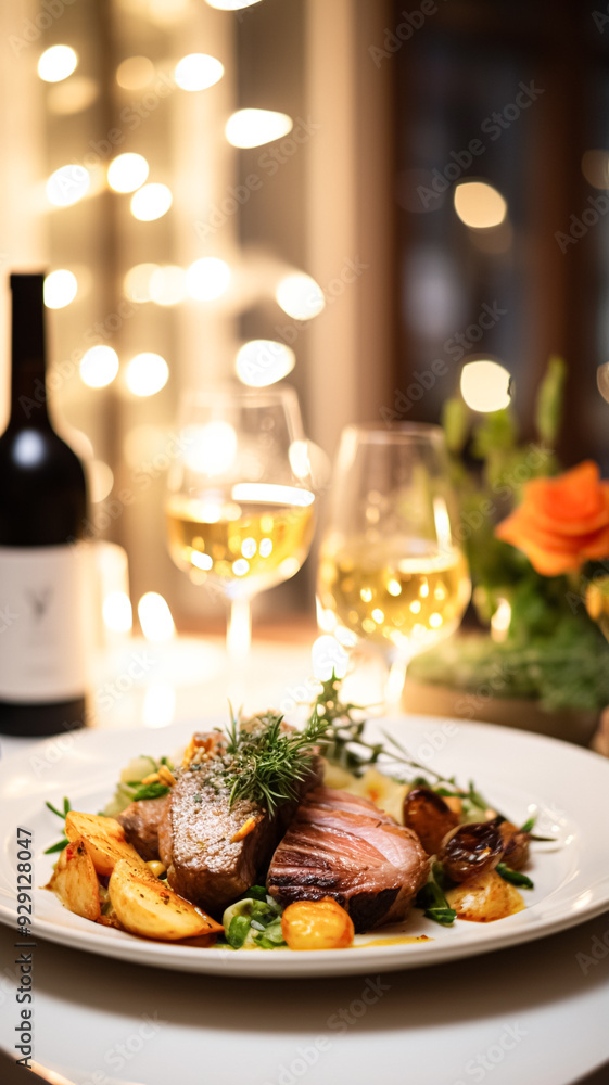 Winter holiday meal for dinner celebration menu, main course festive dish for Christmas, family event, New Year and holidays, English country food recipe idea Winter holiday meal for dinner celebration menu, main course festive dish for Christmas, family event, New Year and holidays, English country food recipe idea