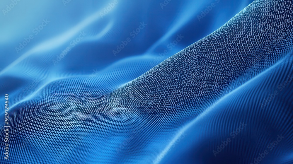 A close-up of flowing blue fabric or digital waves, creating a serene and calming effect. A close-up of flowing blue fabric or digital waves, creating a serene and calming effect.