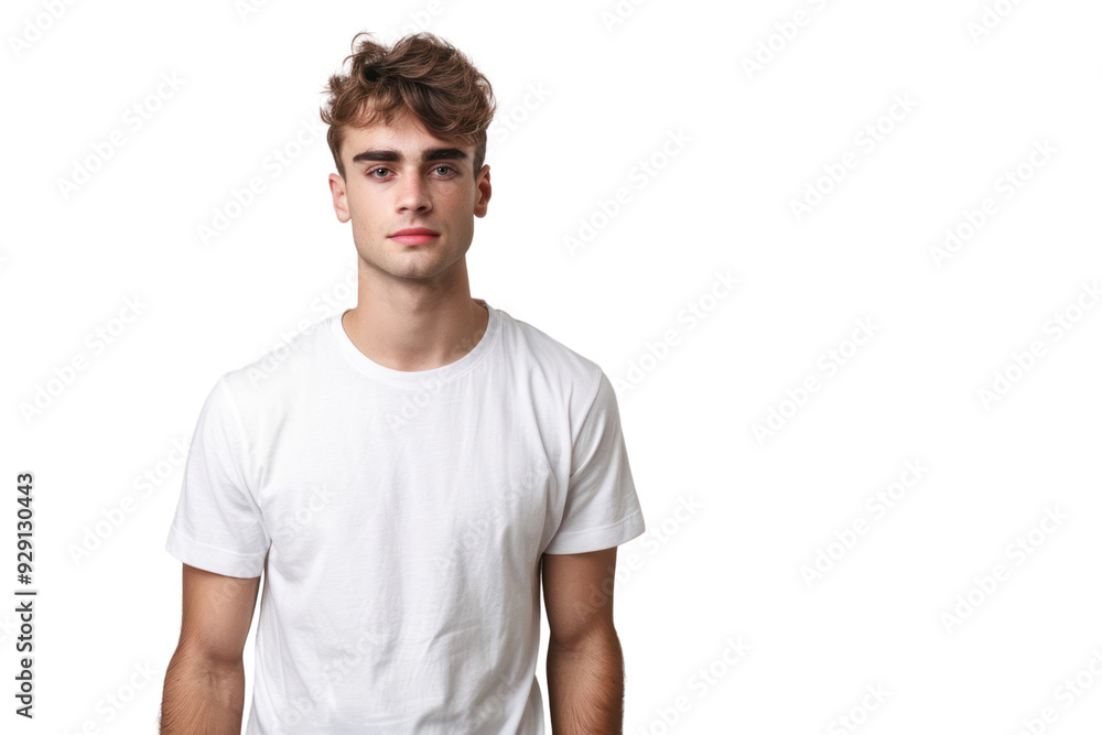 Handsome young man in a relaxed pose with a friendly smile on a white background. Handsome young man in a relaxed pose with a friendly smile on a white background.