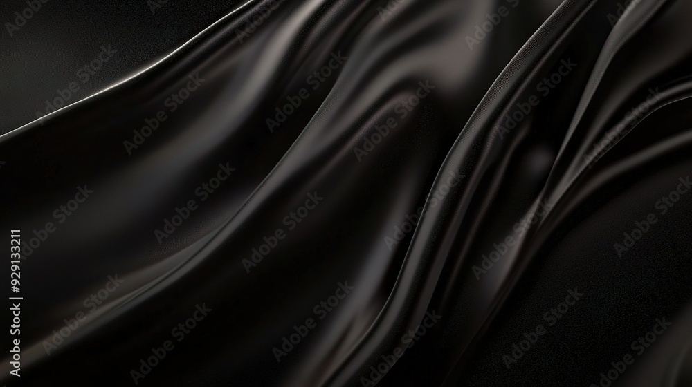 Black Silk Drapery Black Silk Drapery