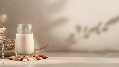 Organic Almond Milk in a Tr...