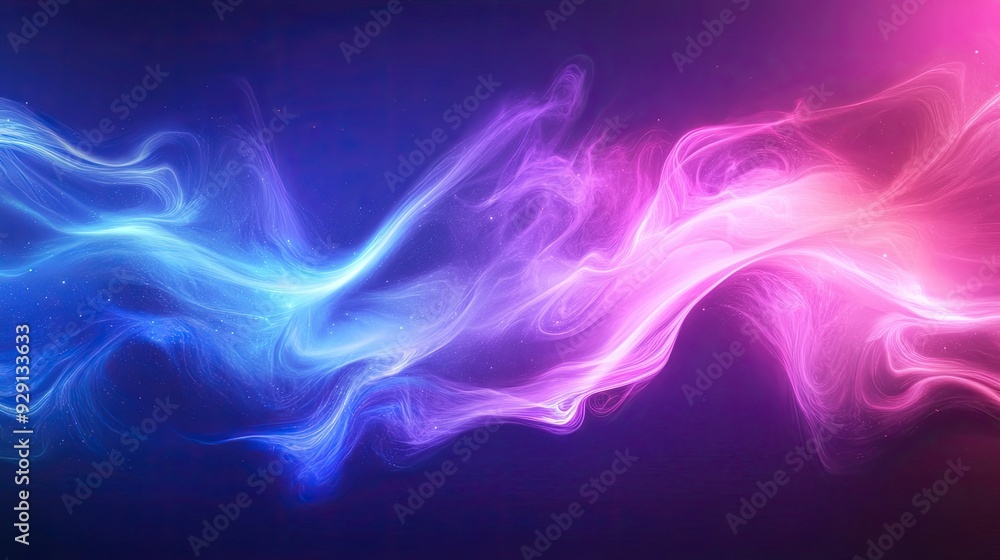 Fototapeta premium Vibrant abstract swirl of blue and pink light, creating a mesmerizing and dynamic visual effect ideal for backgrounds or designs.