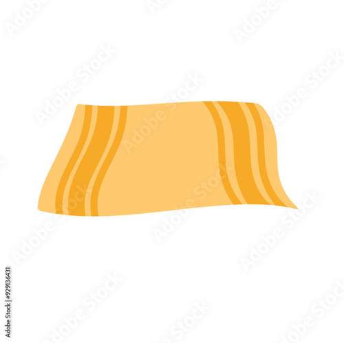 Beach towel. Flat vector isolated illustration