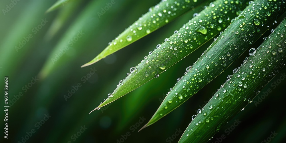 Close-up of dew-covered blades of grass Close-up of dew-covered blades of grass