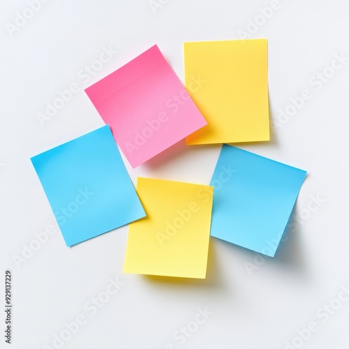 Sticky Note Separated on a White Background