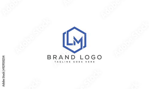 letter LM logo design vector template design for brand.
