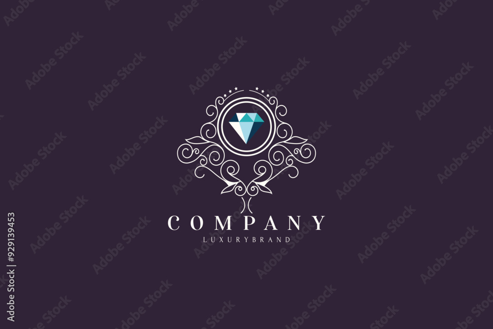Obraz premium Luxury elegant emblem logo templates for jewelry business