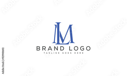letter LM logo design vector template design for brand.