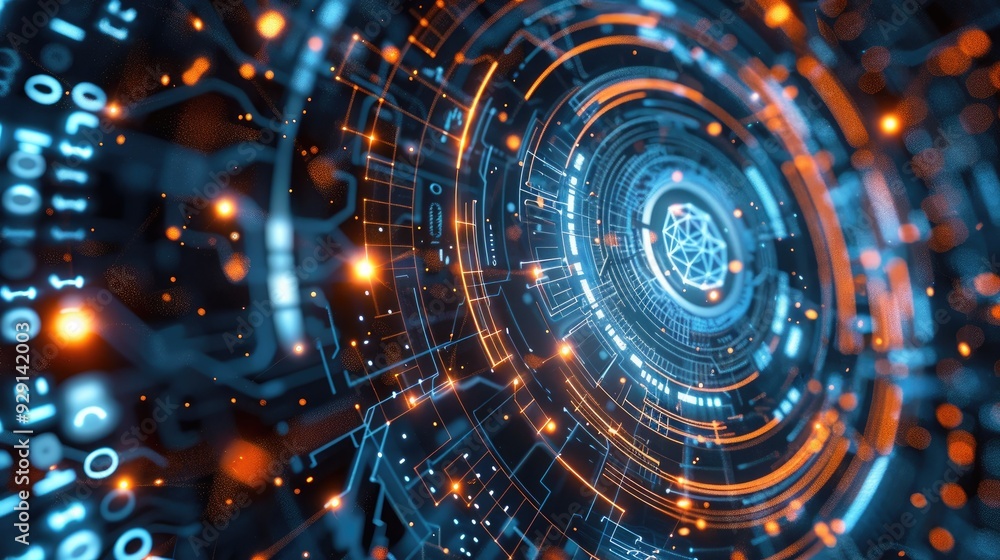 Obraz premium Abstract Digital Technology Background