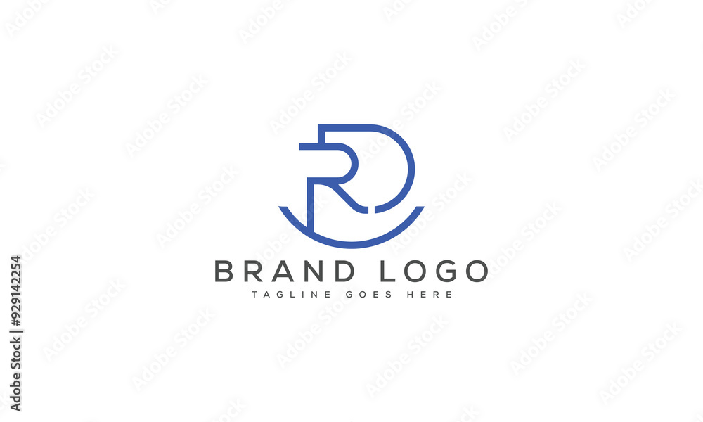 letter RD logo design vector template design for brand. letter RD logo design vector template design for brand.