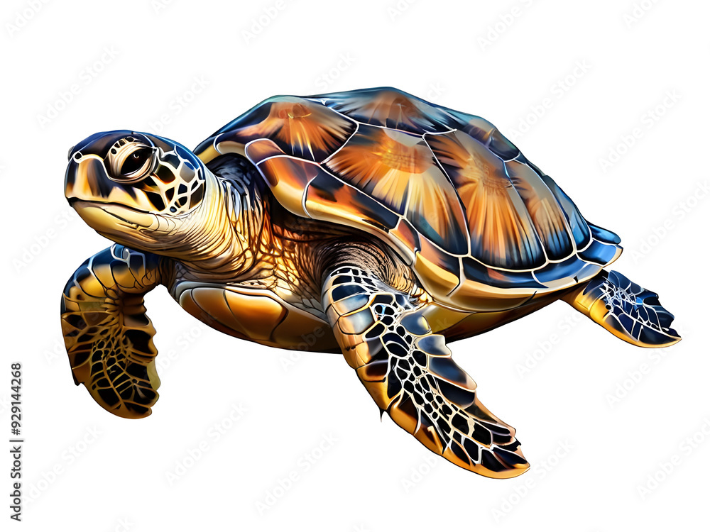 Fototapeta premium turtle isolated on white background
