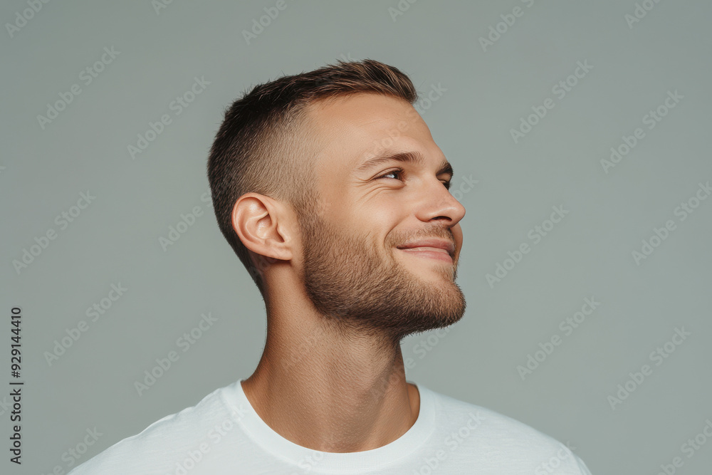 A close up of a man's face with his eyes closed A close up of a man's face with his eyes closed