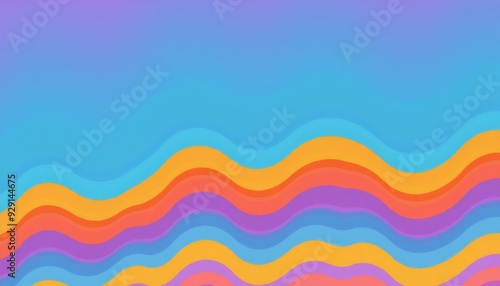 rainbow stripes with a slight wave effect alternating colors from red to violet each stripe slightly undulating creating a dynamic and playful appearance stripes are evenly