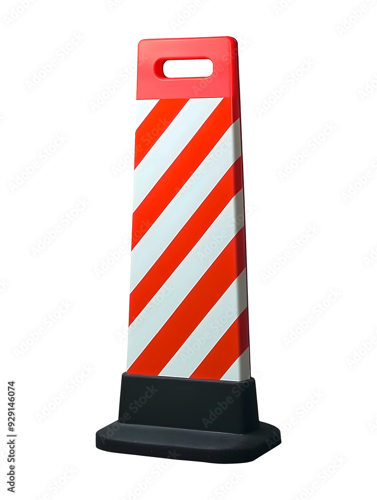 Striped traffic safety cone isolated on transparent or white background Striped traffic safety cone isolated on transparent or white background