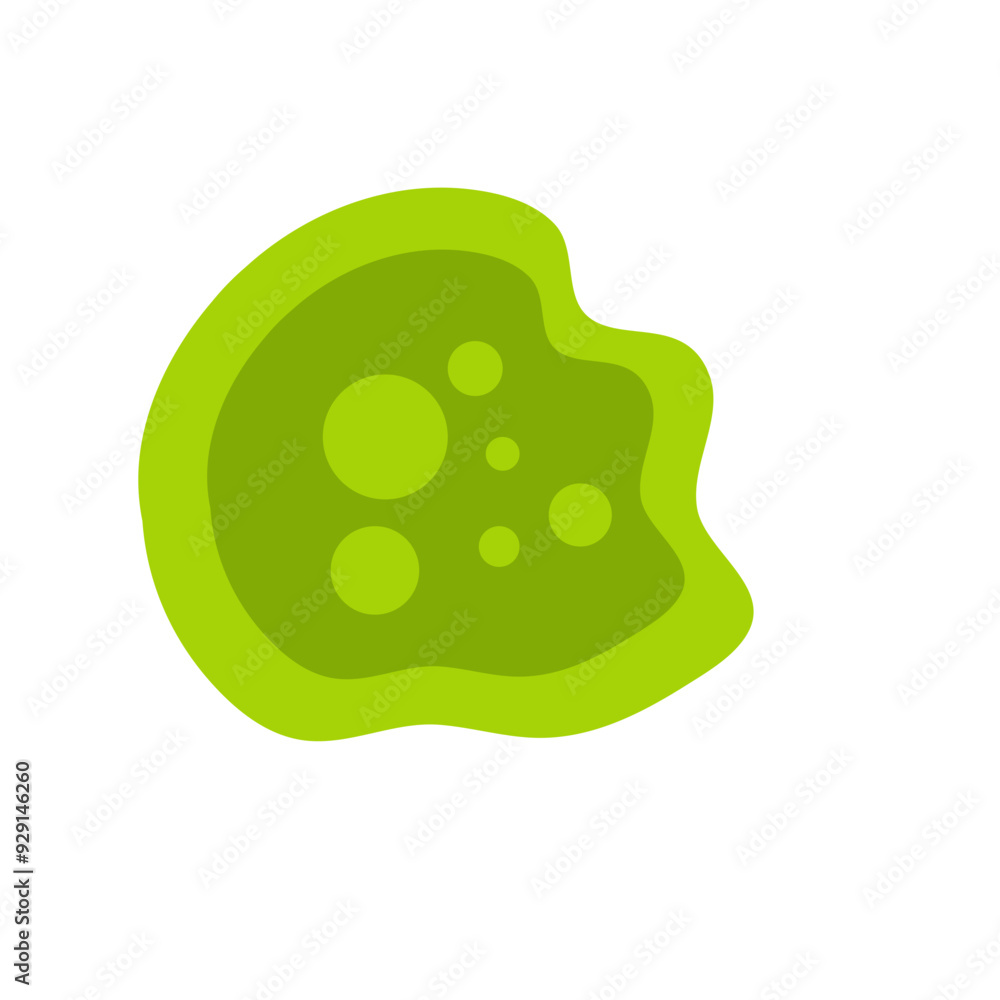 Amoeba cell. Small unicellular animal. Virus and bacteria. Education and science. Flat cartoon illustration Amoeba cell. Small unicellular animal. Virus and bacteria. Education and science. Flat cartoon illustration