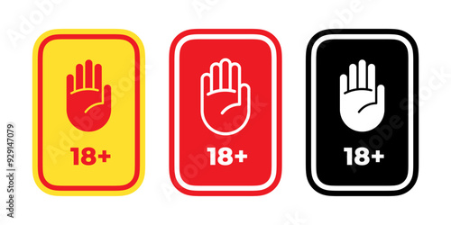 Age Restriction Symbols. Adults only