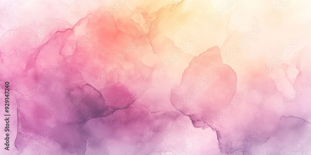 Fototapeta premium This artwork features a stunning and harmonious blend of soft pastel colors presented in a beautiful watercolor style. It is perfect for use as backgrounds and can enhance various artistic designs