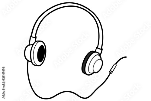 
Headphone, Headphone vector silhouette, earphone icon, vector illustration
