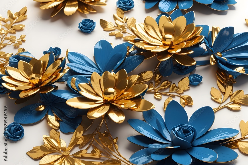 3d wallpaper, gold and blue flowers
3d wallpaper, gold and blue flowers