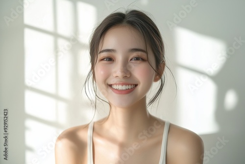 Beautiful young Asian woman smiling and happy created with Generative AI Free Download Beautiful young Asian woman smiling and happy created with Generative AI - GFXLoad