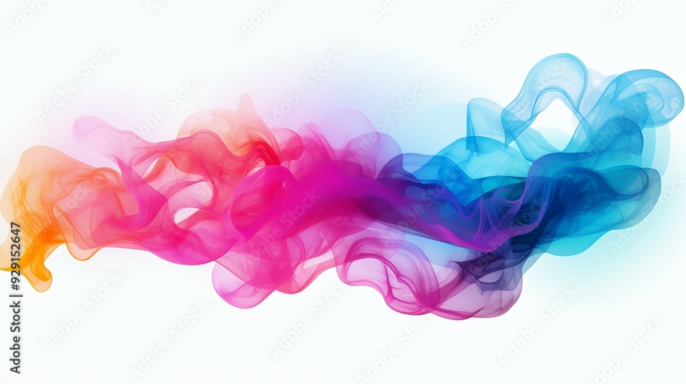 Fototapeta premium A colorful abstract wave design with flowing shapes in vibrant hues.