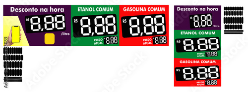  Faixa Posto de Gasolina com digitos 