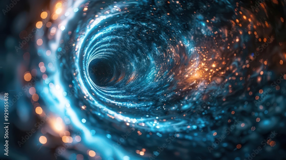 Dramatic swirling vortex of light and energy, creating a mesmerizing cosmic tunnel effect, perfect for sci-fi themes and abstract concepts. Dramatic swirling vortex of light and energy, creating a mesmerizing cosmic tunnel effect, perfect for sci-fi themes and abstract concepts.