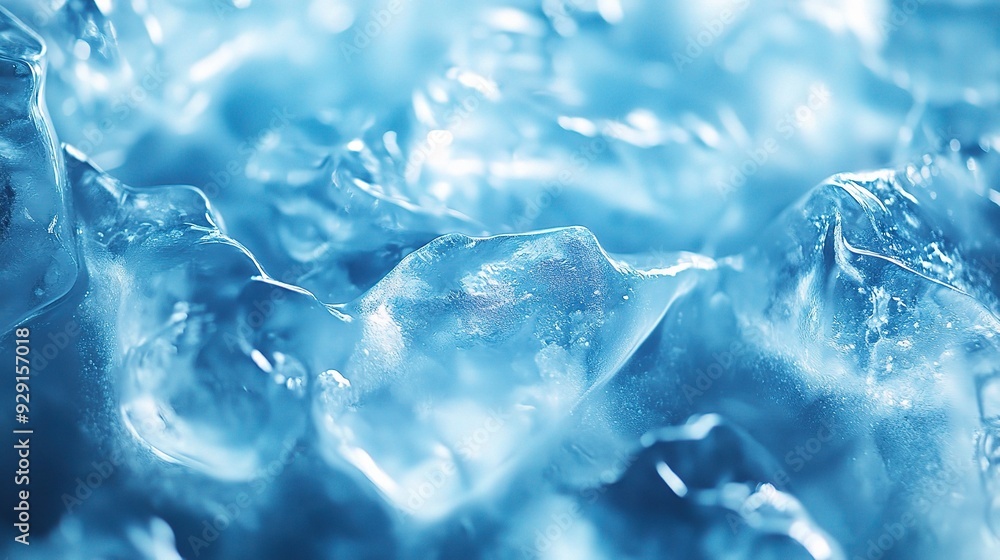 Crystalline Cool: A mesmerizing close-up of ice crystals, capturing the intricate textures and cool blue hues of frozen water in stunning detail. Crystalline Cool: A mesmerizing close-up of ice crystals, capturing the intricate textures and cool blue hues of frozen water in stunning detail.