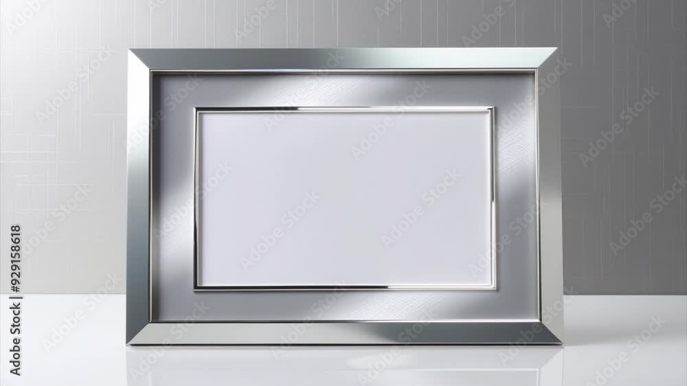 Golden frame with a white ray around the perimeter on a light background Golden frame with a white ray around the perimeter on a light background