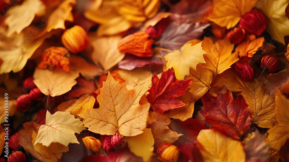Autumn's Embrace: A vibrant tapestry of fallen leaves in fiery hues of scarlet, gold, and crimson, capturing the essence of autumn's warm embrace. Autumn's Embrace: A vibrant tapestry of fallen leaves in fiery hues of scarlet, gold, and crimson, capturing the essence of autumn's warm embrace.