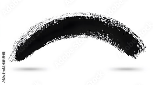 Black Paint Stroke on White Background, Abstract Image, Texture, Pattern, Wallpaper, Cover and Screen of Smartphone, Cell Phone, Computer, Laptop, 9:16 and 16:9 Format