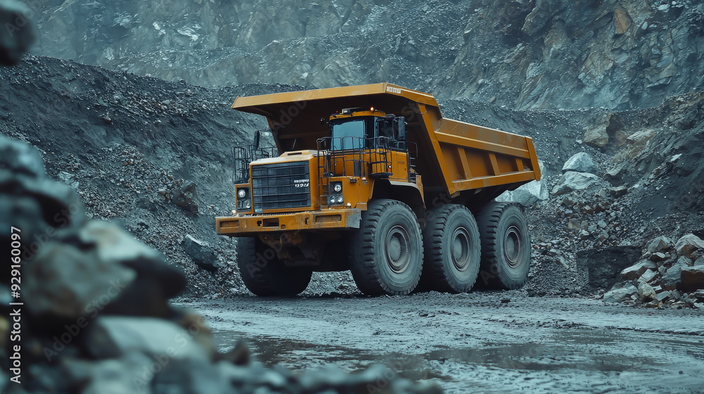 large mining truck working in a mine, quarry, pit, minerals, coal, rocks, transport, transport, huge yellow car, equipment, ore, soil, crushed stone, industry, gypsum, clay, granite, graphite, wheels large mining truck working in a mine, quarry, pit, minerals, coal, rocks, transport, transport, huge yellow car, equipment, ore, soil, crushed stone, industry, gypsum, clay, granite, graphite, wheels
