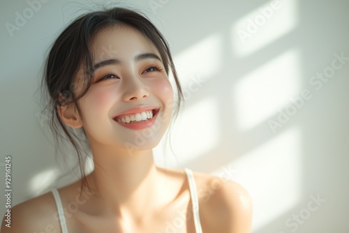 Beautiful young Asian woman smiling and happy created with Generative AI Free Download Beautiful young Asian woman smiling and happy created with Generative AI - GFXLoad