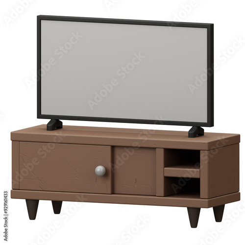 3D TV Cabinet Illustration photo