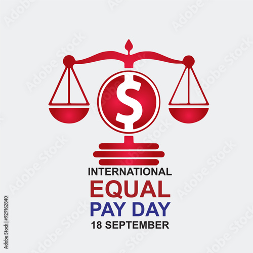international equal pay day vector logo
