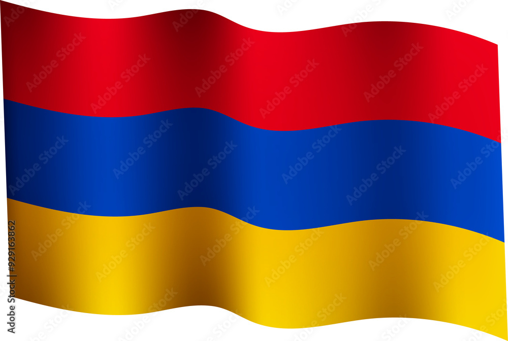 Fototapeta premium Armenia Realistic 3D Waving Flag